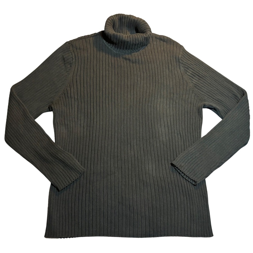 Jessica London Turtleneck Sweater Womens Grey Excellent Ribbed Cotton Size 22/24